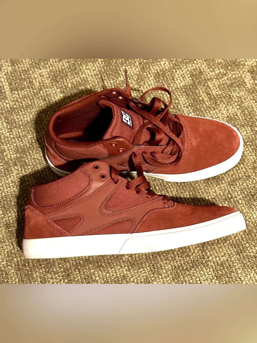 DC Men's Maroon  kalis vulc Hi-Top  Sneakers